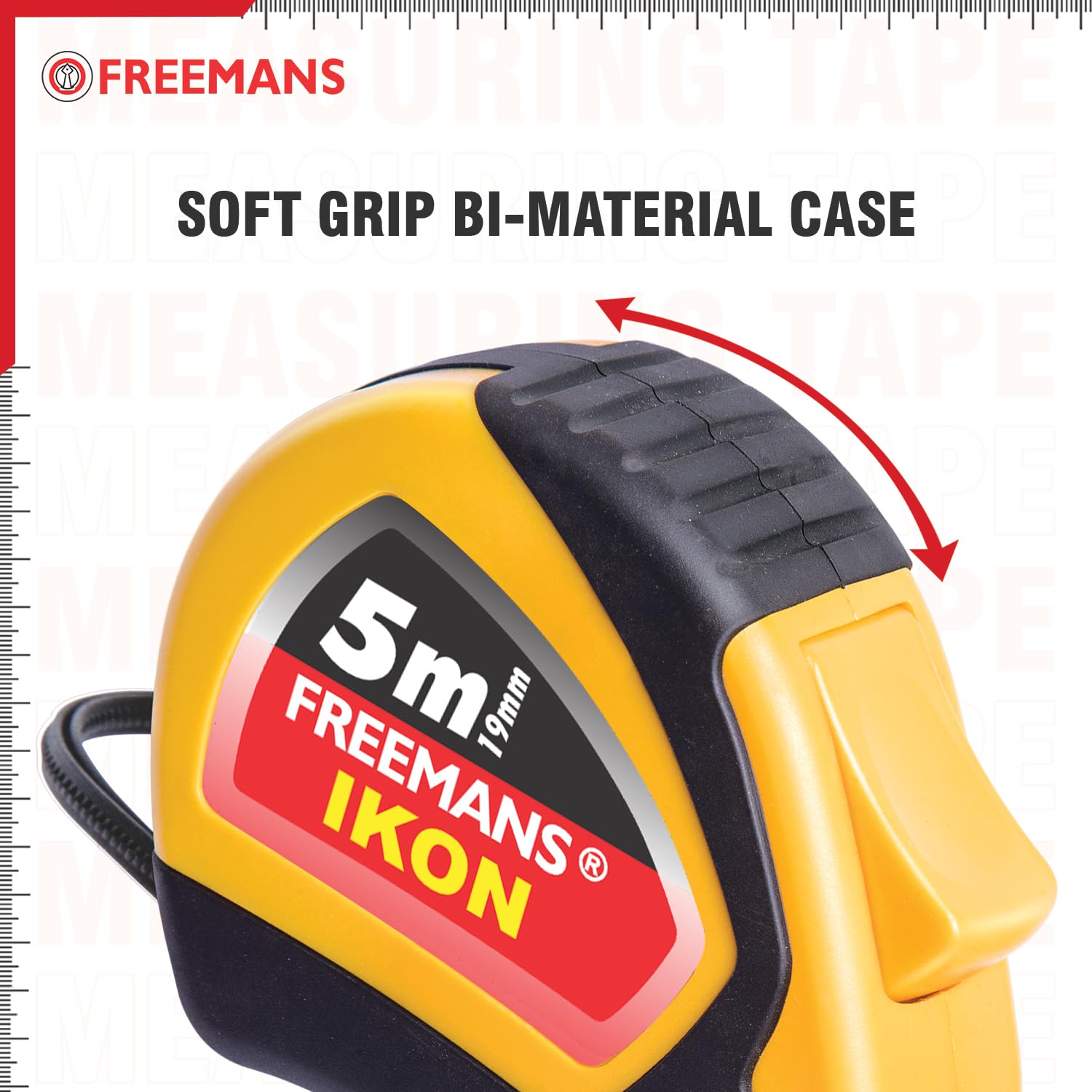 FREEMANS IKON 5m 19mm Steel Inchi Measuring Tape 5m